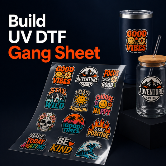 Build UV DTF Gang Sheet